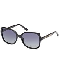 Guess - Gu00100 01D Sunglasses Injected Smoke Squared Polarized Shaded - Lyst
