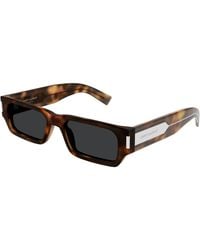 Saint Laurent - Sl 660 002 Sunglasses Acetate Squared - Lyst