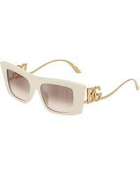 Dolce & Gabbana - Dg4510 331294 Sunglasses Acetate Cat Eye Mirrored Shaded - Lyst