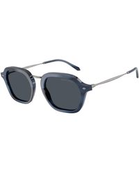 Giorgio Armani - Ar6190 6464R5 Sunglasses Metal Squared Normal - Lyst