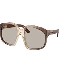 Miu Miu - Mu A07S 25G40U Sunglasses Acetate Geometric Normal - Lyst