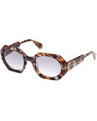 MAX&Co. - Mo0115 55B Sunglasses Acetate Smoke Geometric Normal - Lyst