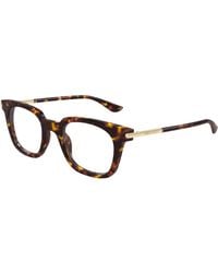 McQueen - Am0521O 003 Optical Frames Acetate Transparent Squared - Lyst