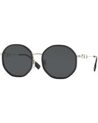 Burberry - Be3127D 110987 Sunglasses Steel Geometric Normal - Lyst