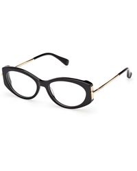 Max Mara - Mm5204 001 Optical Frames Acetate Round Normal - Lyst