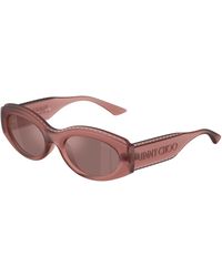 Jimmy Choo - Jc6002U 50946G Sunglasses Injected Round Normal - Lyst