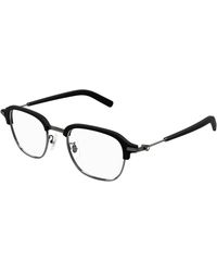 Montblanc - Mb0390O 002 Optical Frames Metal Transparent Squared - Lyst