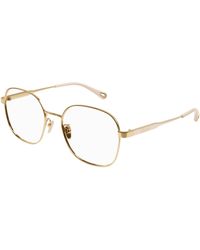 Chloé - Ch0274Oa 002 Optical Frames Metal Transparent Round - Lyst