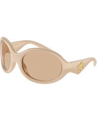 Dolce & Gabbana - Dg6201 329273 Sunglasses Injected Round Normal - Lyst