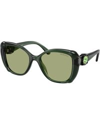 Swarovski - Sk6051U 104382 Sunglasses Injected Butterfly Normal - Lyst