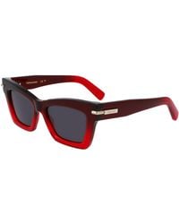 Ferragamo - Sf2031S 615 Sunglasses Acetate Squared Normal - Lyst
