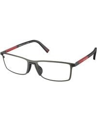 Prada Linea Rossa - Ps 53Qv 06P1O1 Optical Frames Metal Squared Normal - Lyst