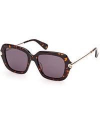 Max Mara - Mm0213 52A Sunglasses Acetate Smoke Butterfly Normal - Lyst
