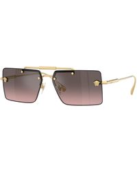 Versace - Ve2245 100258 Sunglasses Metal Squared Normal - Lyst
