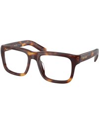 Prada - Pr D02V 15W1O1 Optical Frames Acetate Transparent Squared Normal - Lyst
