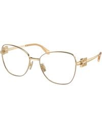 Miu Miu - Mu 50Xv 14M1O1 Optical Frames Metal Transparent Pilot Normal - Lyst
