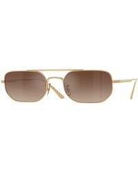 Oliver Peoples - Ov1351S 1989C 5332Q1 Sunglasses Steel Pillow Normal - Lyst