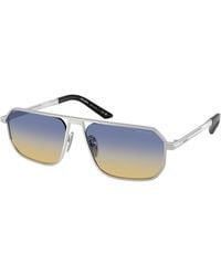 Prada - Pr A53S 27506Z Sunglasses Steel Pillow Normal - Lyst