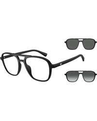 Emporio Armani - Ea4279U 50011W Sunglasses Injected Transparent Pilot Normal - Lyst
