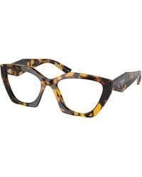 Prada - Pr 09Yv Vau1O1 Optical Frames Acetate Geometric Normal - Lyst
