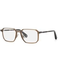 Philipp Plein - Vpp220M Plein Hexagon Stud 09X8 Optical Frames Injected Geometric - Lyst