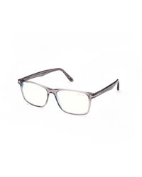 Tom Ford - Ft5752-B 020 Optical Frames Acetate Squared Anti- Light - Lyst