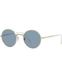 Oliver Peoples - Ov1293St G. Ponti-3 503556 Sunglasses Titanium Round Normal - Lyst