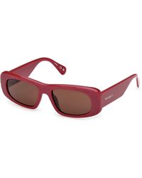 MAX&Co. - Mo0142 69E Sunglasses Injected Squared Normal - Lyst