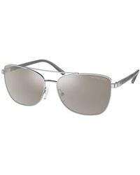 Michael Kors - Mk1096 Stratton 11536G Sunglasses Metal Pilot Mirror - Lyst