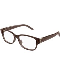 Saint Laurent - Sl M149 011 Optical Frames Acetate Transparent Squared - Lyst