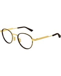 Bottega Veneta - Bv1337Oj 004 Optical Frames Metal Transparent Round - Lyst