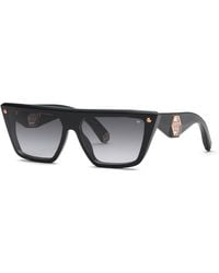 Philipp Plein - Spp177 Plein Muse 700 Sunglasses Acetate Smoke Cat Eye Normal Shaded - Lyst