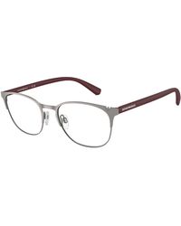 Emporio Armani - Ea1059 3379 Optical Frames Metal Transparent Round Normal - Lyst