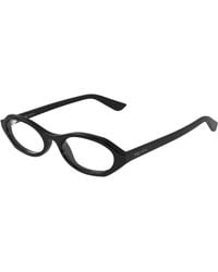 McQueen - Am0559O 001 Optical Frames Acetate Transparent Round - Lyst