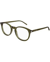 Saint Laurent - Sl 106 012 Optical Frames Acetate Transparent Round - Lyst