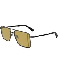 Calvin Klein - Ckj25201S 017 Sunglasses Metal Pilot Normal - Lyst