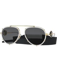 Versace - Ve2232 147187 Sunglasses Metal Pilot Normal - Lyst