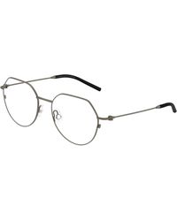 Moncler - Me1002 1001 Optical Frames Steel Transparent Geometric Normal - Lyst
