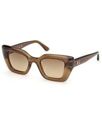 Guess - Gu00353 98F Sunglasses Injected Squared Normal - Lyst