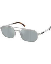 Prada - Pr D53S 1Bc40X Sunglasses Metal Geometric Mirror - Lyst