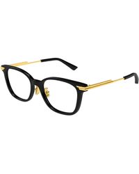 Bottega Veneta - Bv1338Oj 002 Optical Frames Acetate Transparent Squared - Lyst