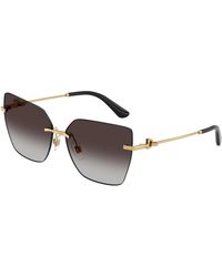 Dolce & Gabbana - Dg2321 02/8G Sunglasses Metal Cat Eye Normal Shaded - Lyst