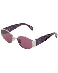 Retrosuperfuture - Sxx X Melanzana Sunglasses Bordeaux Round Normal - Lyst