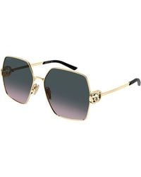 Gucci - Gg2163S 002 Sunglasses Metal Squared - Lyst
