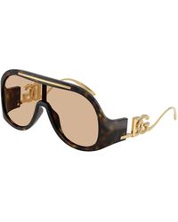 Dolce & Gabbana - Dg6202 502/93 Sunglasses Injected Pilot Normal - Lyst