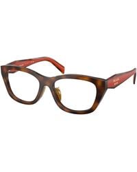 Prada - Pr D11Vd 01K1O1 Optical Frames Acetate Transparent Geometric Normal - Lyst