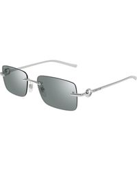 Gucci - Gg1703S 002 Sunglasses Metal Squared - Lyst