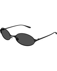 McQueen - Am0589S 001 Occhiali Da Sole Metallo Grigio Rotonda - Lyst