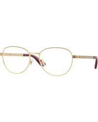 Versace - Ve1323 1480 Optical Frames Steel Transparent Round Normal - Lyst