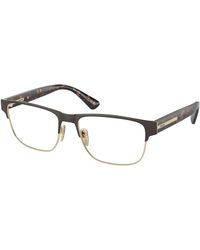 Prada - Pr 57Zv 01U1O1 Optical Frames Metal Transparent Pillow Normal - Lyst
